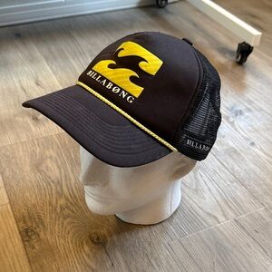 Billabong Black Cap with Gold Logo